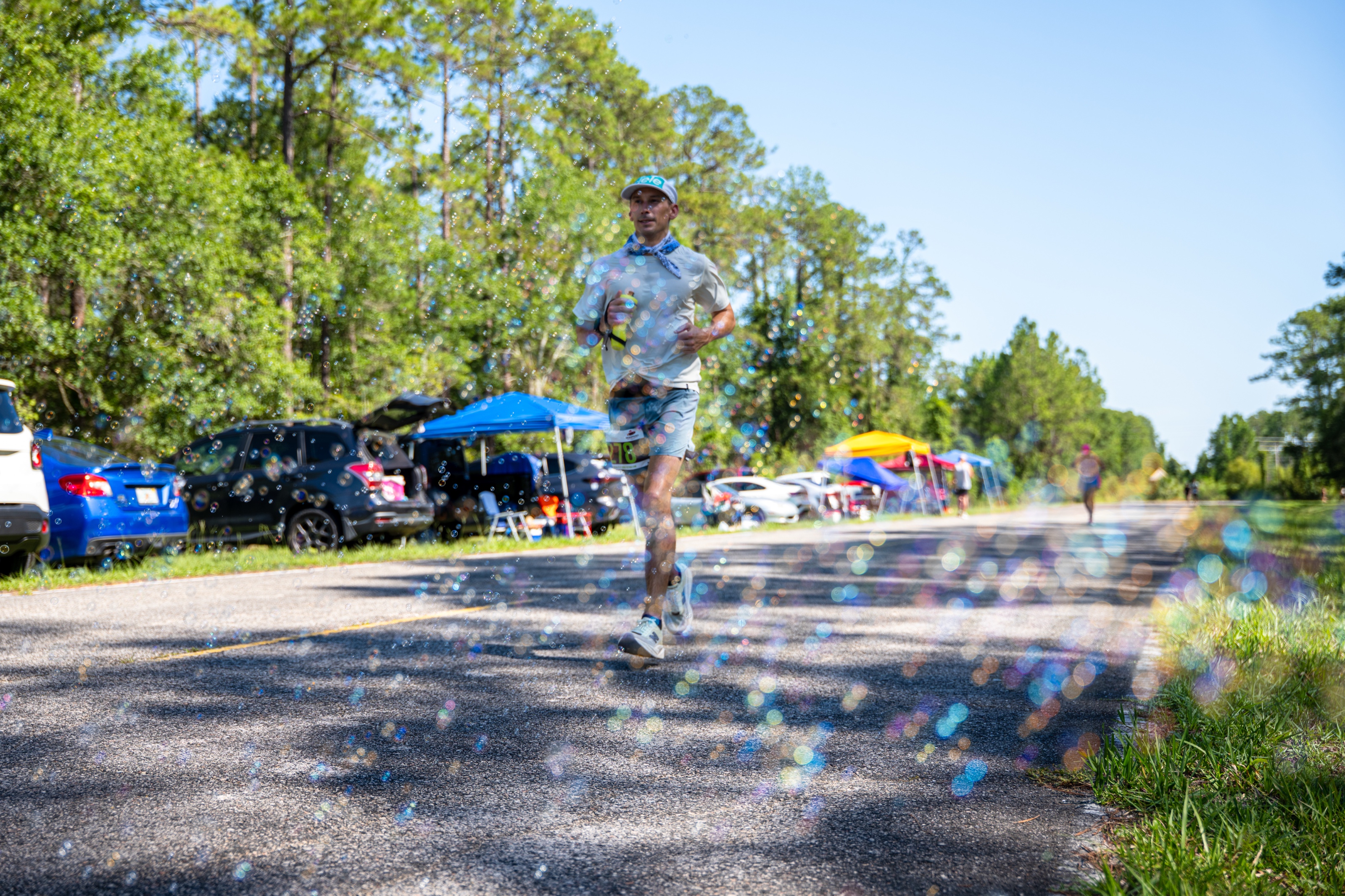 Running through bubbles